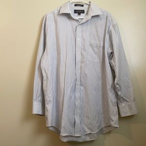 Mens vertical stripe dress shirt
